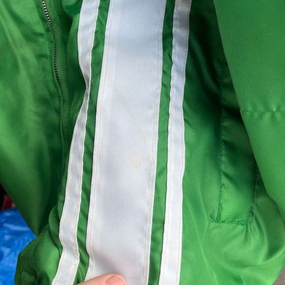 Vintage RARE 60s 70s Ford Mustang Cobra Racing Jacket Green Faux Fur Men XL - Picture 13 of 13